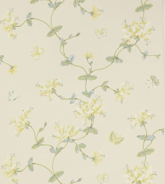 W7002/04 - Honeysuckle Garden Wallpaper - Lime - Colefax & Fowler