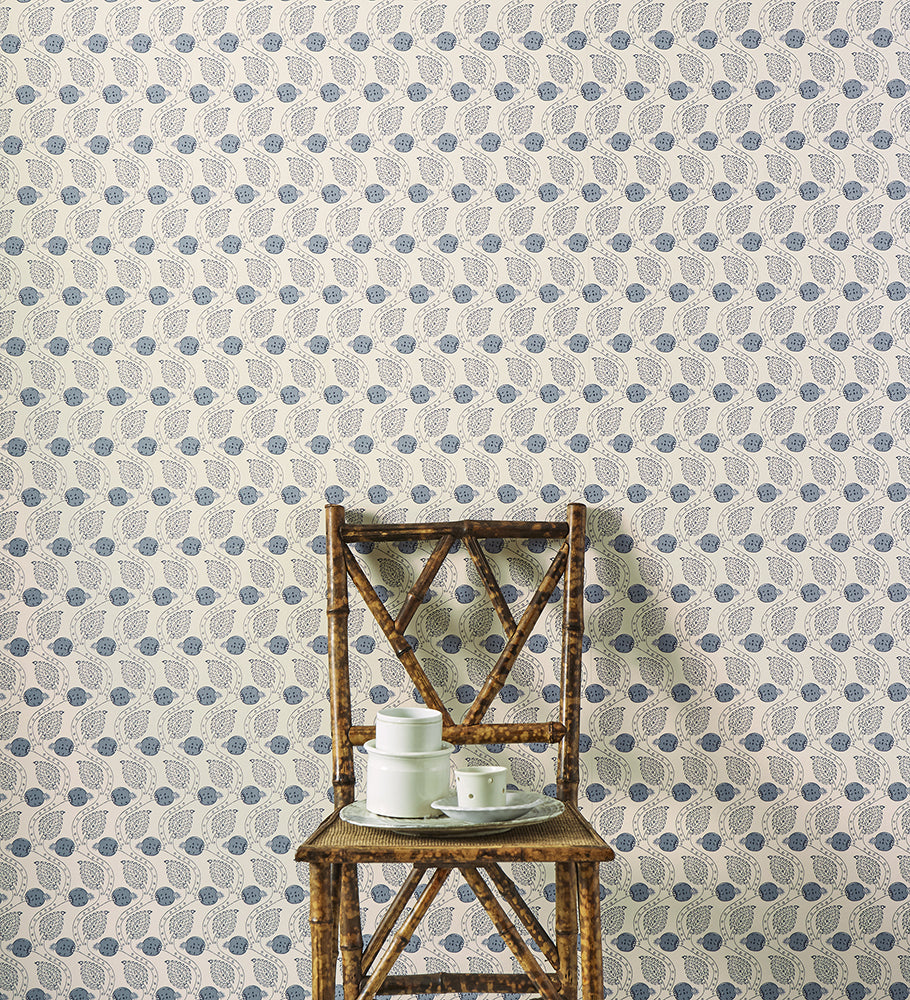 W7007-04 - Ashmead Wallpaper - Blue- Colefax & Fowler