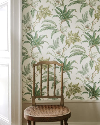 W7015-01 - Woodfern Wallpaper - Green - Colefax & Fowler