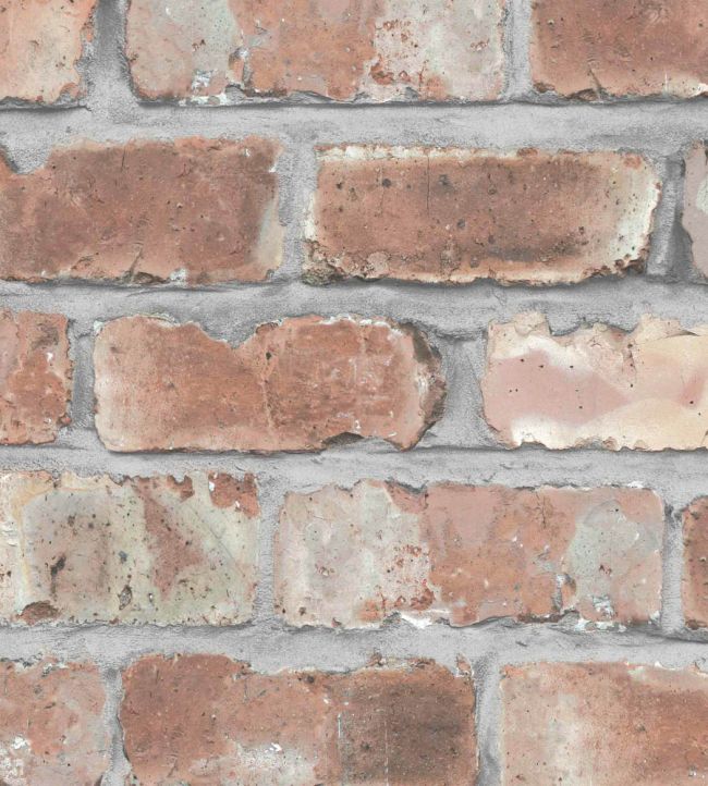 WM-145R - Beeston Grove Wallpaper - Brick - Woodchip & Magnolia
