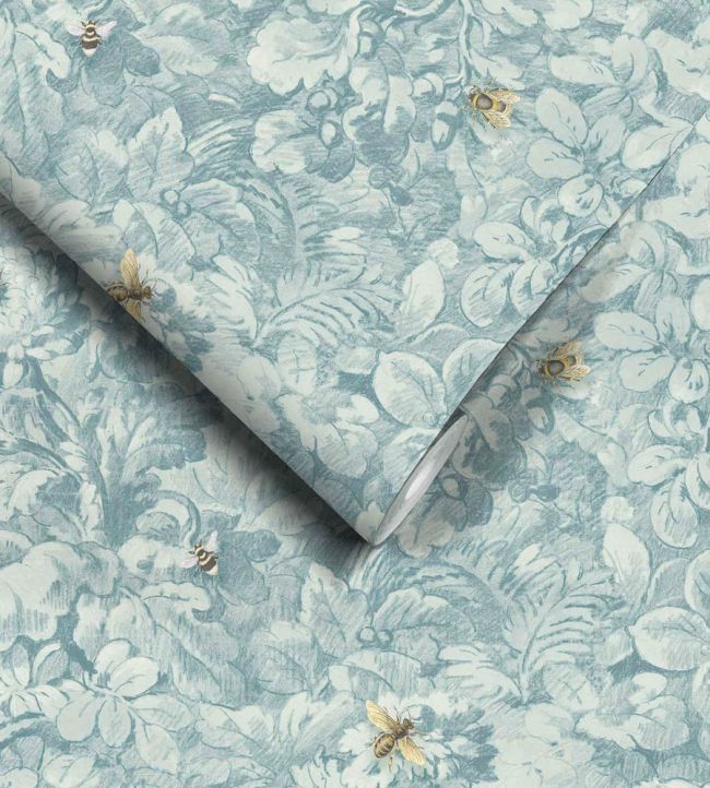 WM-318-06R - Busy Bee Wallpaper - Turton - Woodchip & Magnolia
