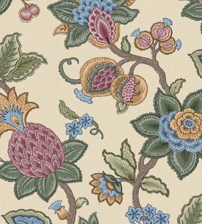 WM-367-05R - Doris Jacobean Wallpaper - Apple - Woodchip & Magnolia
