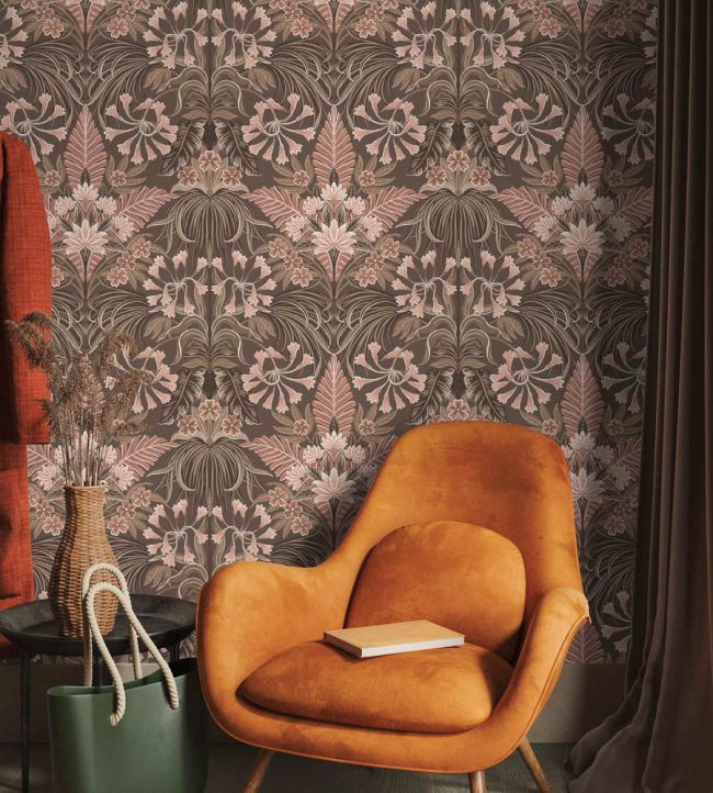 WM-380-04R - Mirk Wallpaper - Peat Brown - Woodchip & Magnolia
