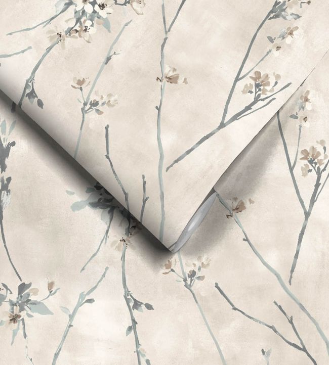 WM-386-02R - Blossom Wallpaper - Cream - Woodchip & Magnolia
