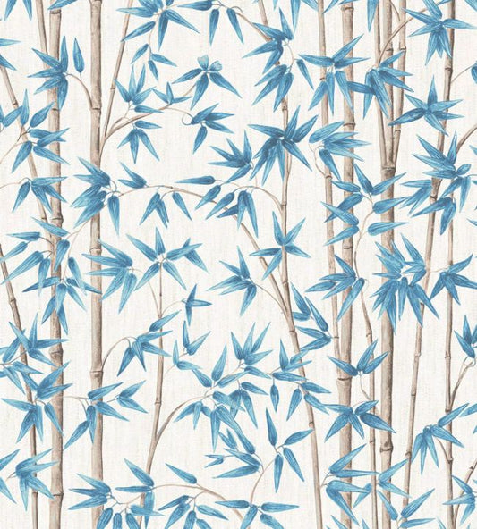 WM-397-01R - Bamboozle Wallpaper - Cornflower - Woodchip & Magnolia
