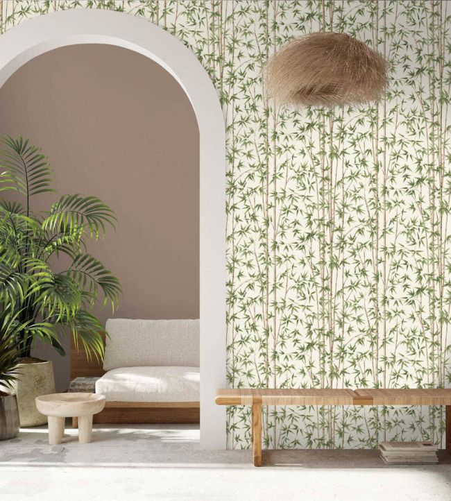 WM-397-02R - Bamboozle Wallpaper - Sage - Woodchip & Magnolia
