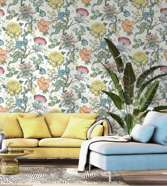 WM-408-01R - Arcadia Wallpaper - Sherbet - Woodchip & Magnolia
