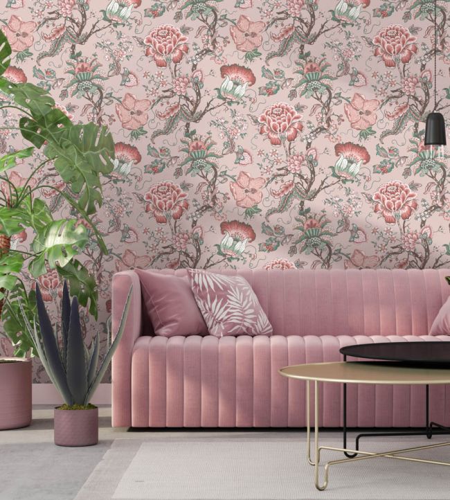 WM-408-07R - Arcadia Wallpaper - Blush - Woodchip & Magnolia
