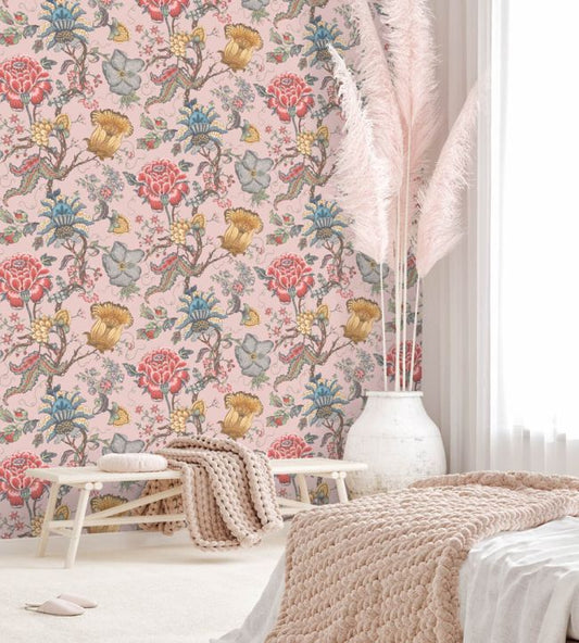WM-408-08R - Arcadia Wallpaper - First Light - Woodchip & Magnolia