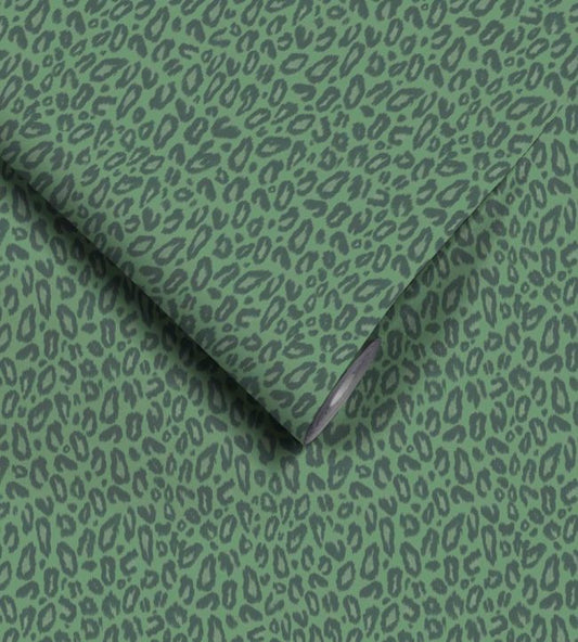 WM-449-01R - Big Kat Wallpaper - Moss - Woodchip & Magnolia
