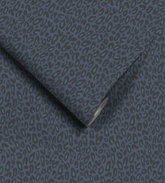 WM-449-05R - Big Kat Wallpaper - Navy - Woodchip & Magnolia
