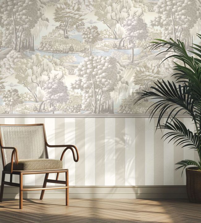 WM-483-02R - Bloomsbury Wallpaper -  Mural - Winter White - Woodchip & Magnolia
