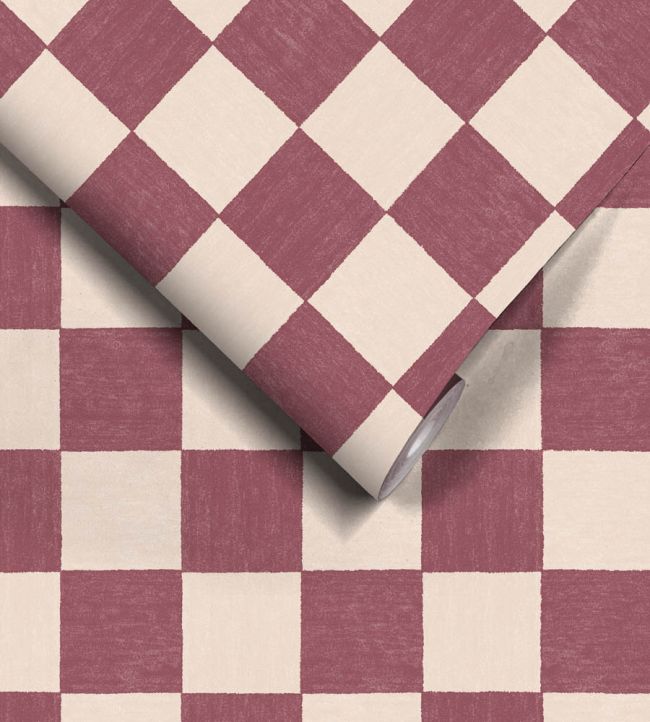 WM-486-04 - Battenberg Wallpaper - Mulberry - Woodchip & Magnolia
