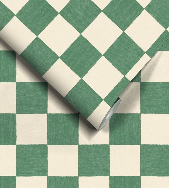 WM-486-05 - Battenberg Wallpaper - Spinach Green - Woodchip & Magnolia
