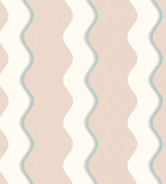 WMF-462-01LD - Cari Wave Fabric - Sand - Woodchip & Magnolia
