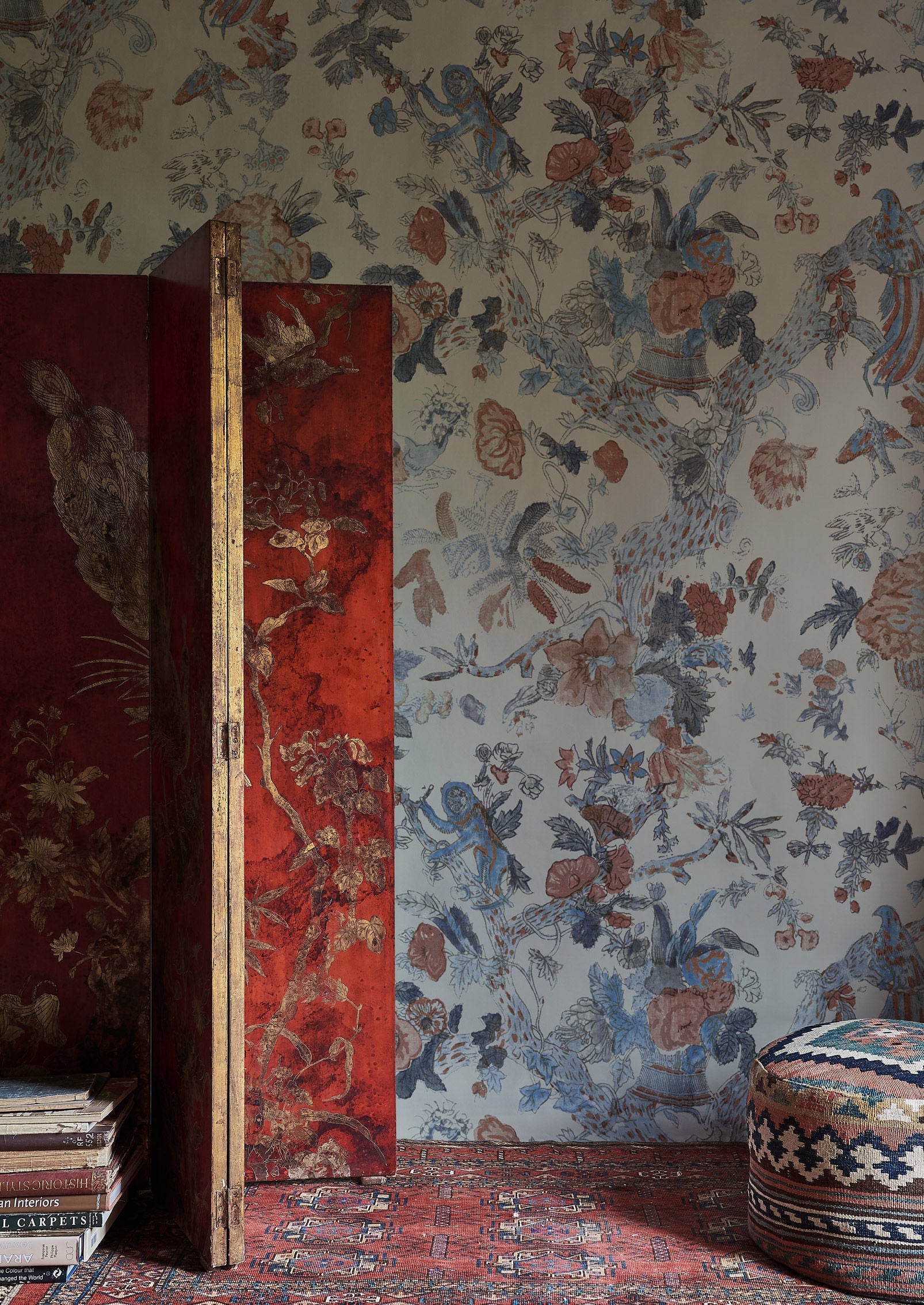 Wild Thing Wallpaper - Copper Cobalt - Lewis & Wood