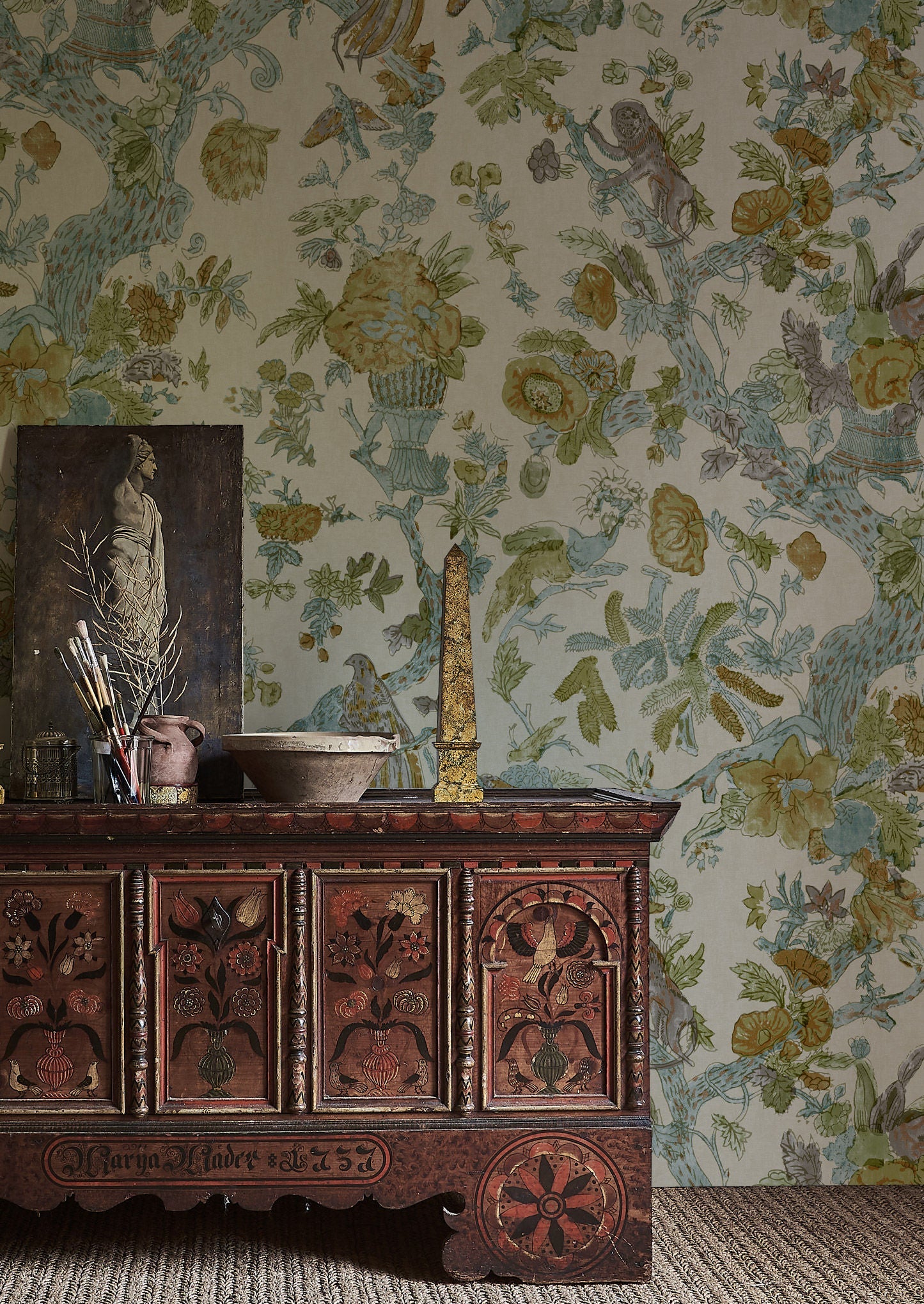 Wild Thing Wallpaper - Ginger Kiwi - Lewis & Wood
