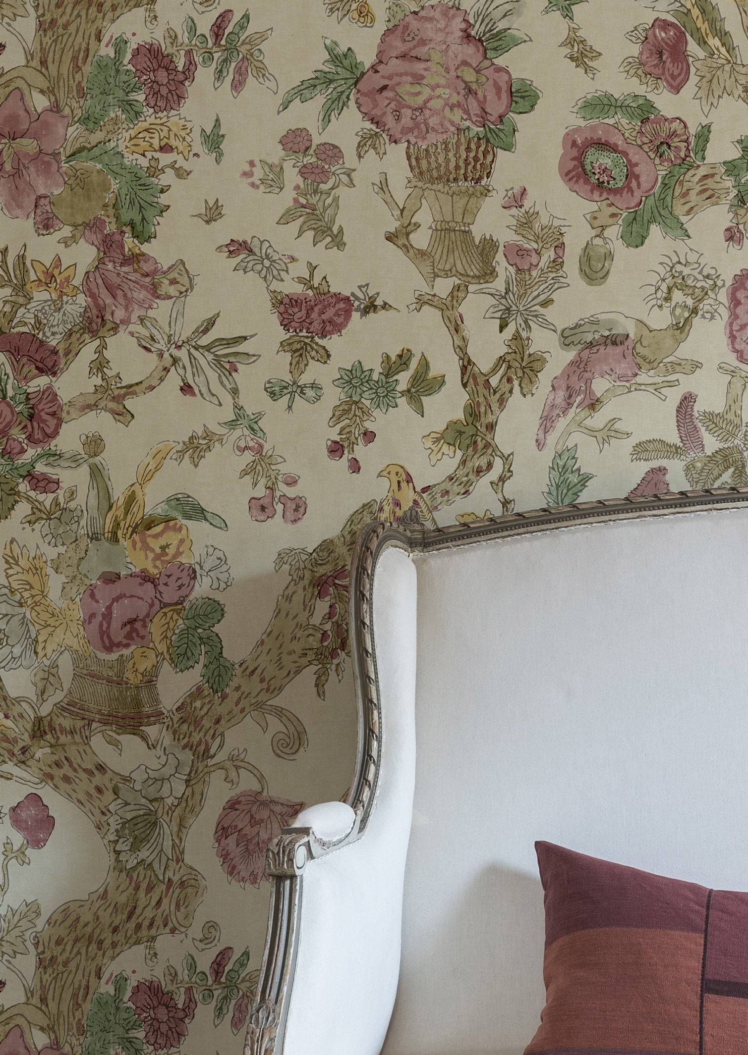 Wild Thing Wallpaper - Red Emerald - Lewis & Wood
