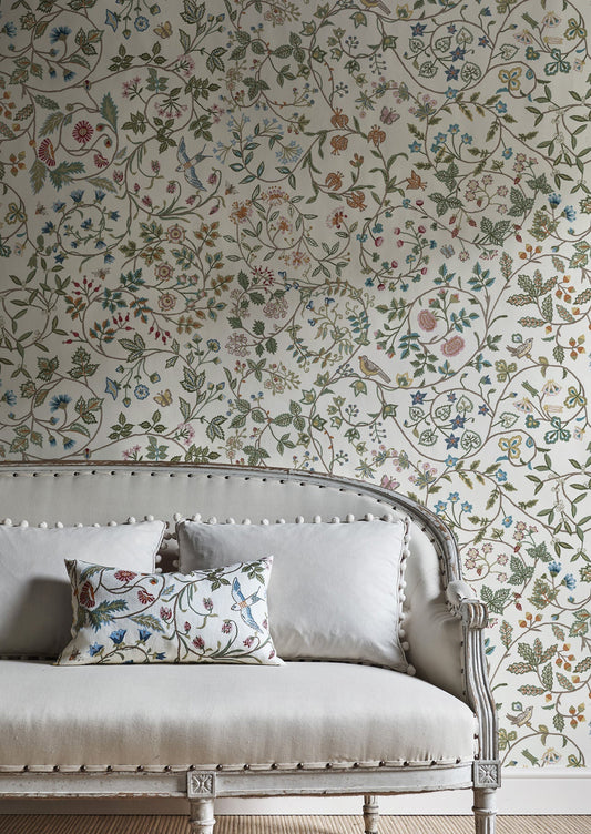 Windrush Wallpaper - White - Lewis & Wood