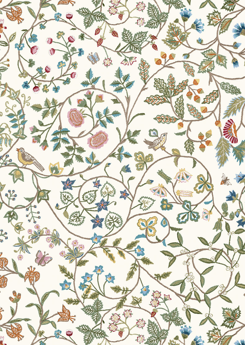 Windrush Wallpaper - White - Lewis & Wood