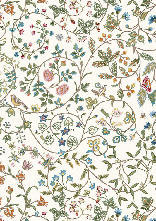 Windrush Wallpaper - White - Lewis & Wood