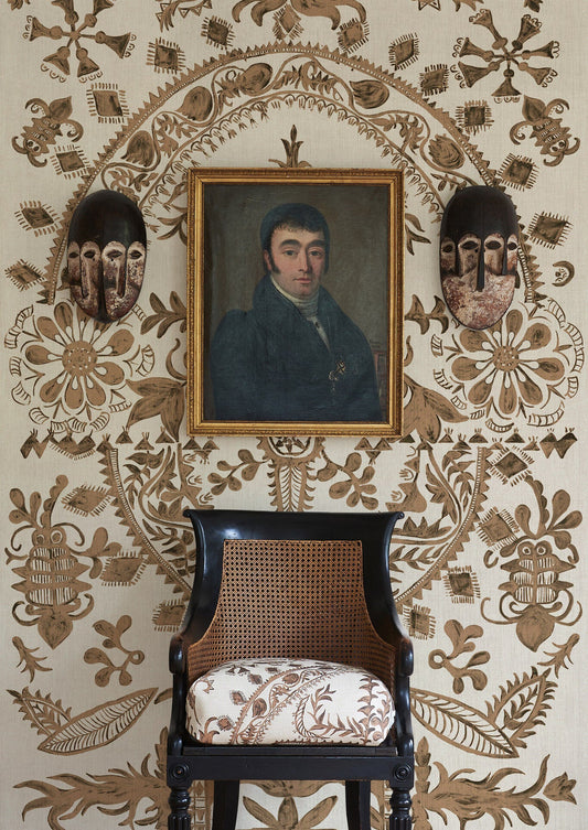 Womad Lg 100 Wallpaper - Henna - Lewis & Wood