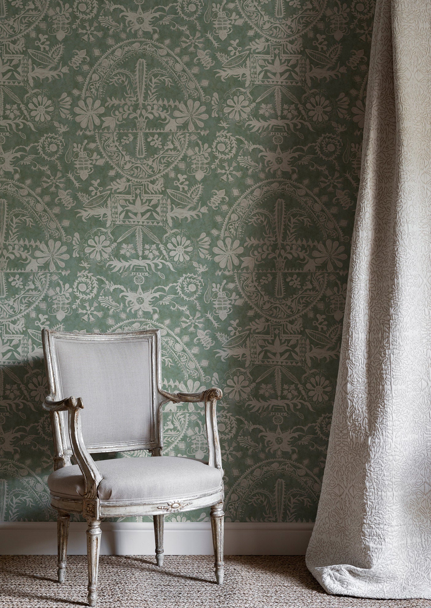 Womad Wallpaper - Sagebrush - Lewis & Wood
