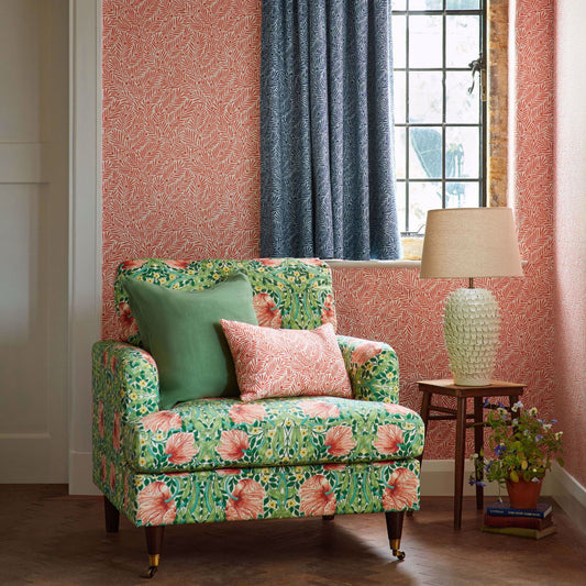 Yew & Aril Fabric - Watermelon - 227226 - Morris & Co