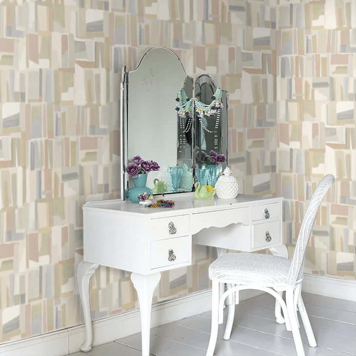 Abstract Cubes Wallpaper - Avocado Mist - Ohpopsi - FRA50123W - Premier Wallcovering