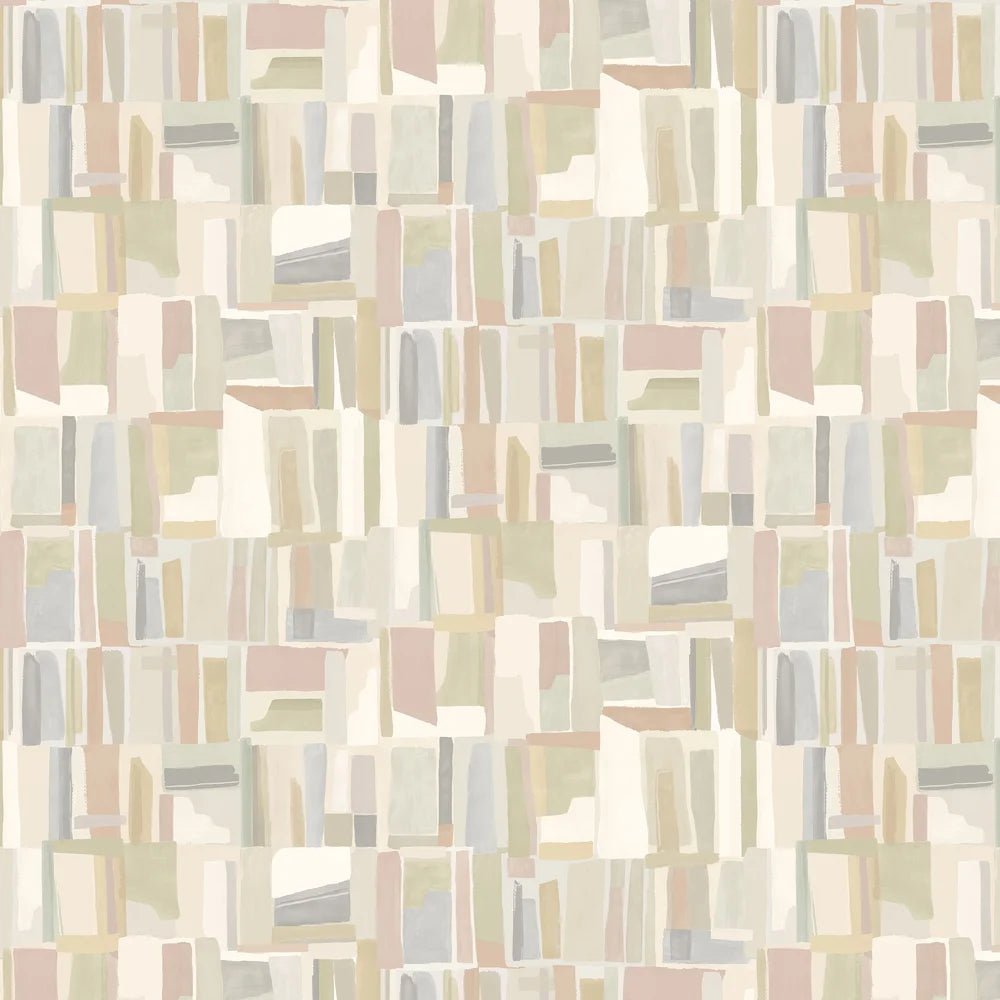 Abstract Cubes Wallpaper - Avocado Mist - Ohpopsi - FRA50123W - Premier Wallcovering