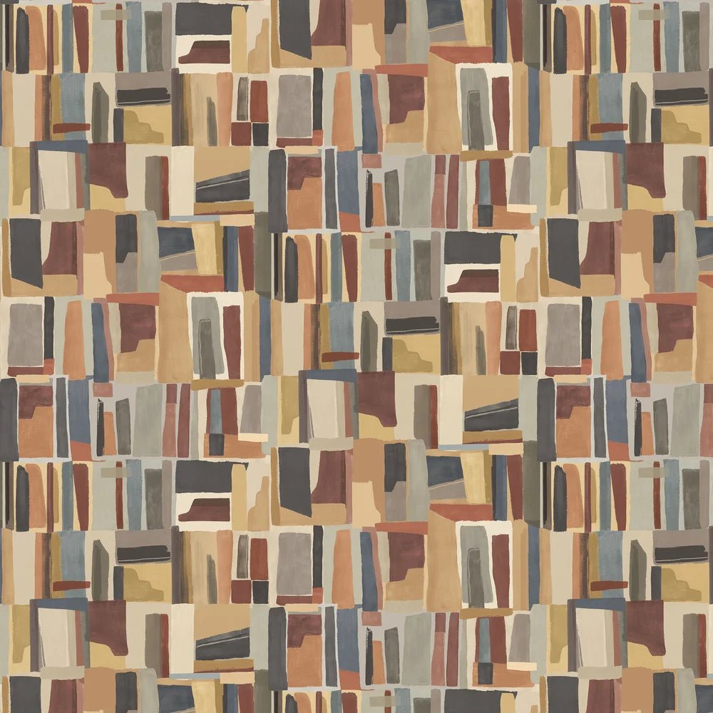 Abstract Cubes Wallpaper - Walnut Twist - Ohpopsi - FRA50128W - Premier Wallcovering