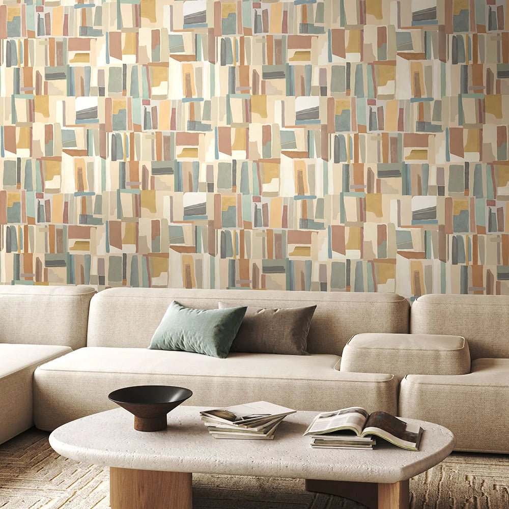 Abstract Cubes Wallpaper - Smoky Haze - Ohpopsi - FRA50124W - Premier Wallcovering