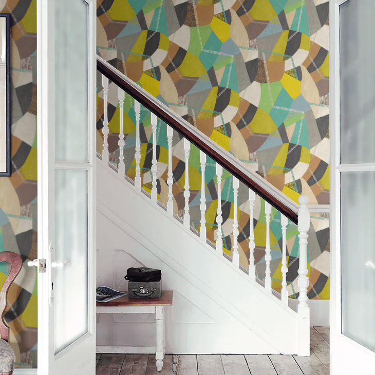 Abstract Geo Wallpaper - Jade Riot - Ohpopsi - GRA50105W - Premier Wallcovering