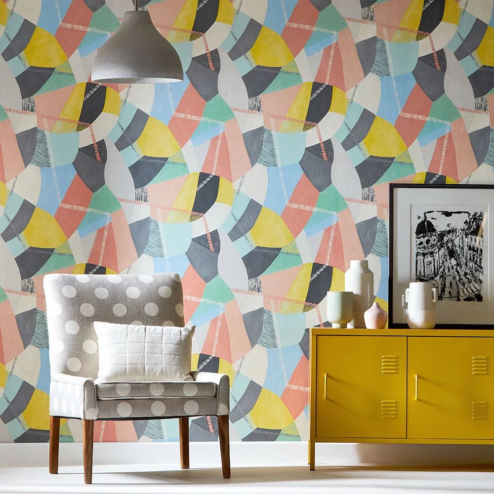 Abstract Geo Wallpaper - Pastel Pop - Ohpopsi - GRA50104W - Premier Wallcovering