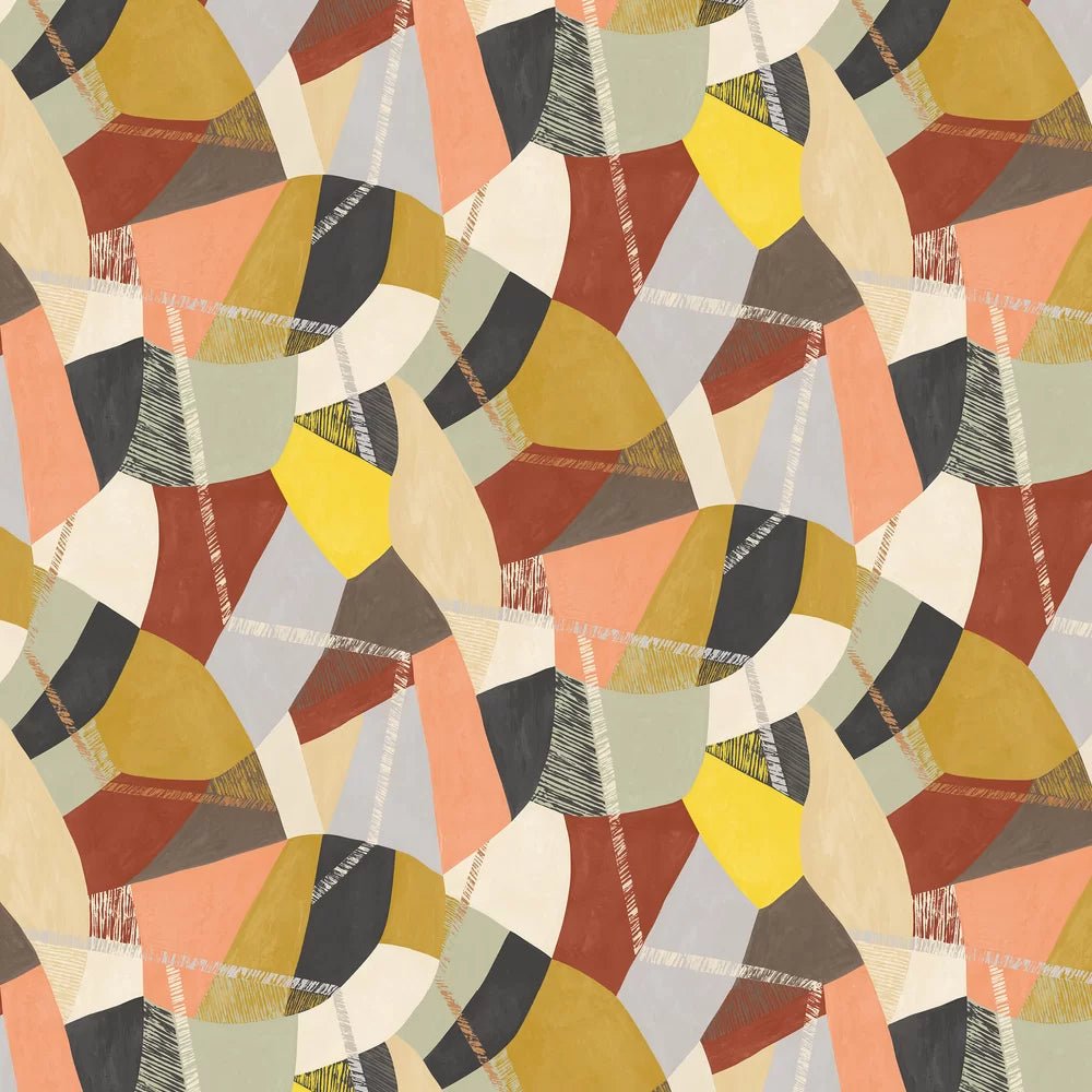 Abstract Geo Wallpaper - Cinnamon - Ohpopsi - GRA50102W - Premier Wallcovering
