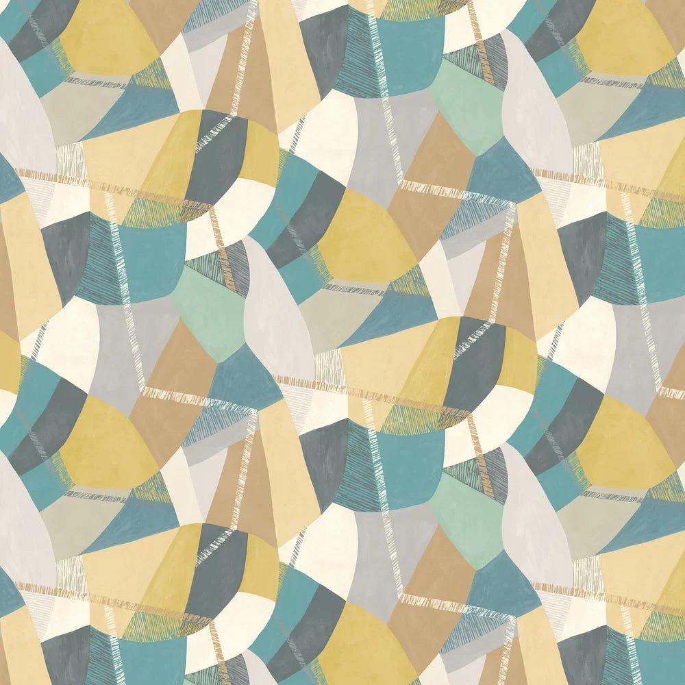 Abstract Geo Wallpaper - Smoke & Latte - Ohpopsi - GRA50106W - Premier Wallcovering