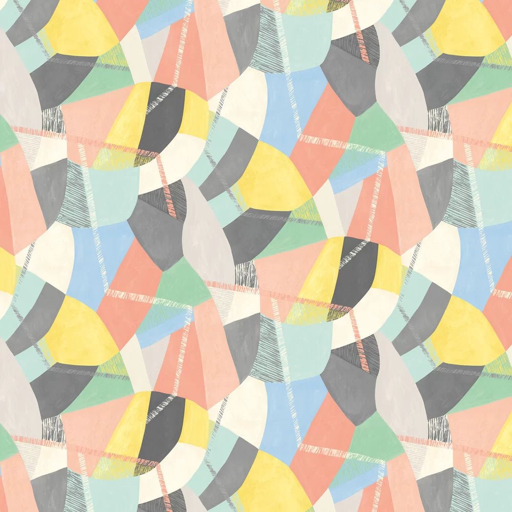 Abstract Geo Wallpaper - Pastel Pop - Ohpopsi - GRA50104W - Premier Wallcovering