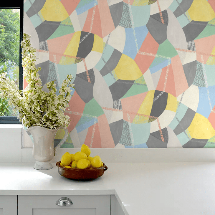 Abstract Geo Wallpaper - Pastel Pop - Ohpopsi - GRA50104W - Premier Wallcovering