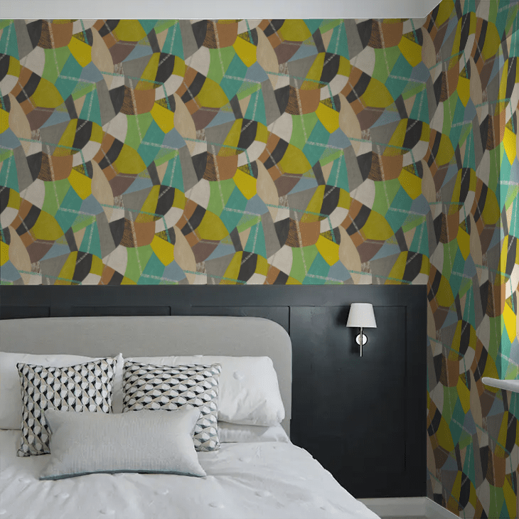 Abstract Geo Wallpaper - Jade Riot - Ohpopsi - GRA50105W - Premier Wallcovering