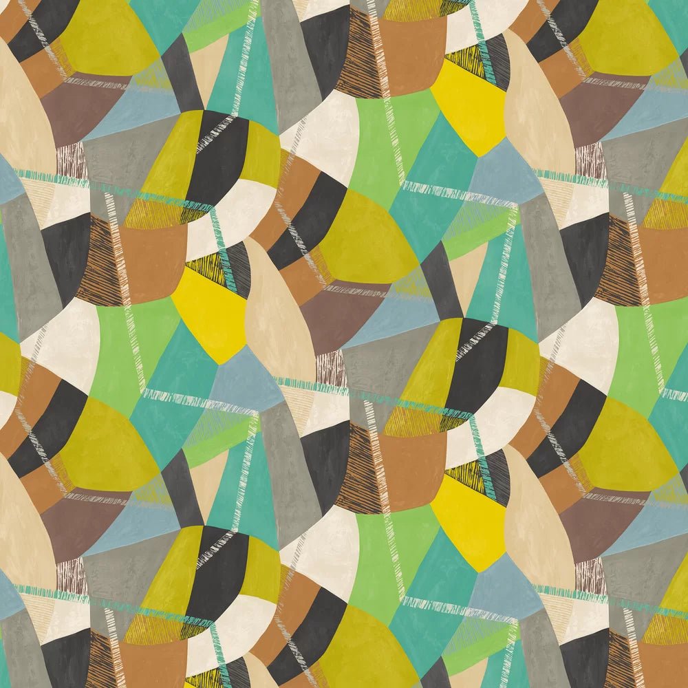 Abstract Geo Wallpaper - Jade Riot - Ohpopsi - GRA50105W - Premier Wallcovering