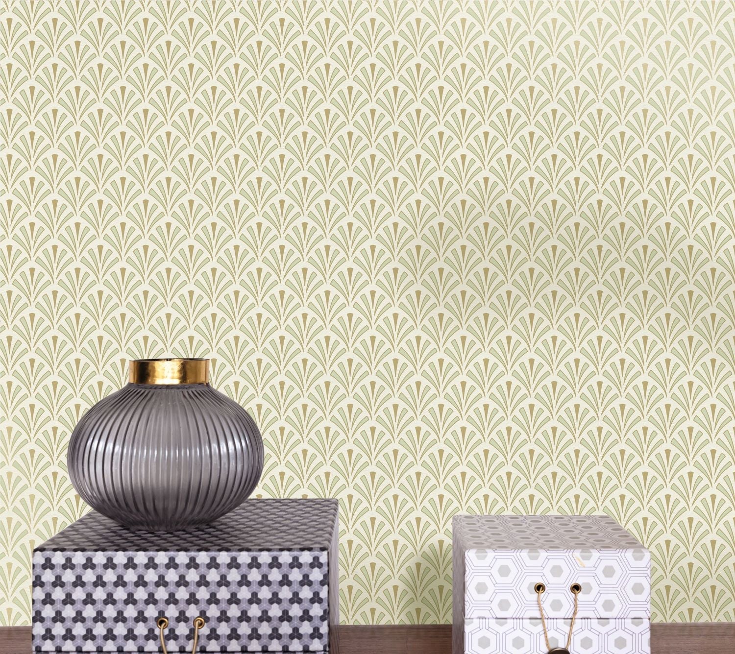 Abundance Wallpaper - Vert Amande - Caselio - 105307026 - Premier Wallcovering