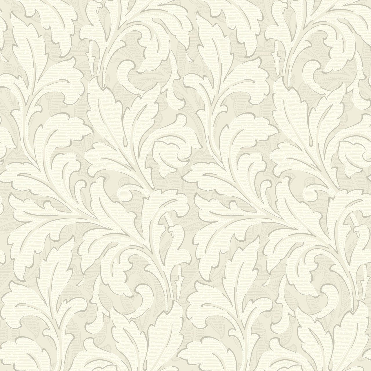 Acanthe Arts and Crafts Wallpaper - Beige Lin - Casadeco - 86361107 - Premier Wallcovering