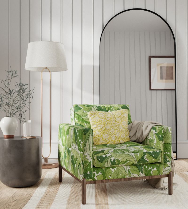 Acanthus Fabric - Leaf Green - Morris & Co - 226896 - Premier Wallcovering
