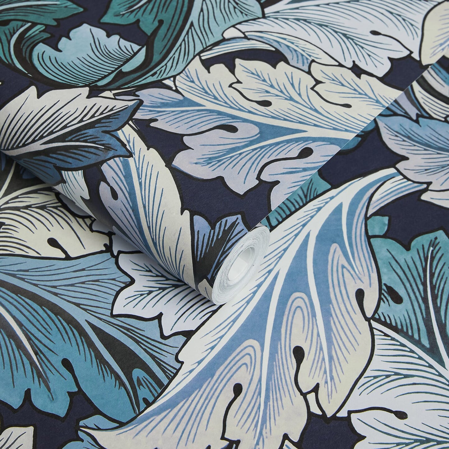 Acanthus Wallpaper - Blue & Midnight - House of Hackney - 1 - WA - ACA - DI - B&M - XXX - Premier Wallcovering