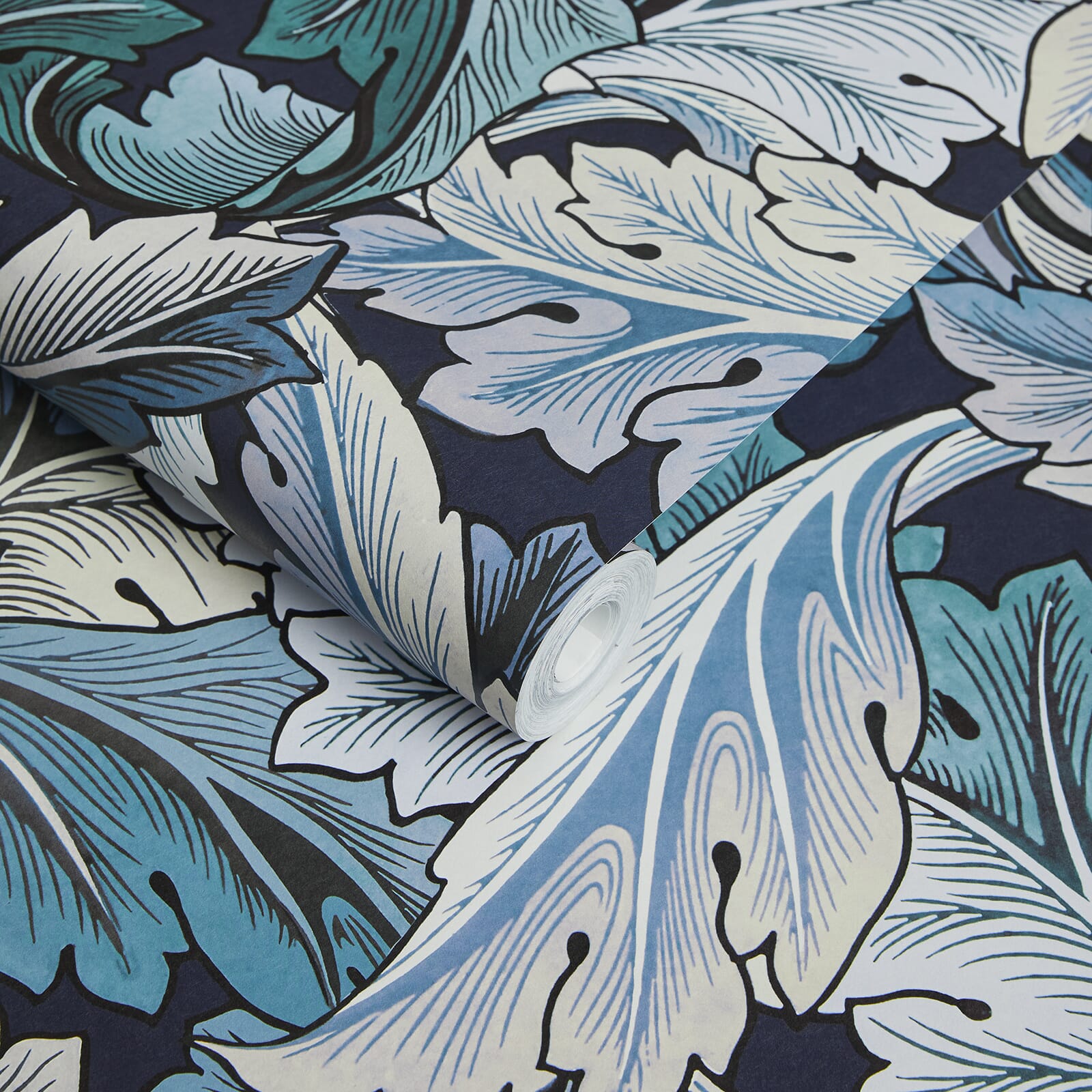 Acanthus Wallpaper - Blue & Midnight - House of Hackney - 1 - WA - ACA - DI - B&M - XXX - Premier Wallcovering