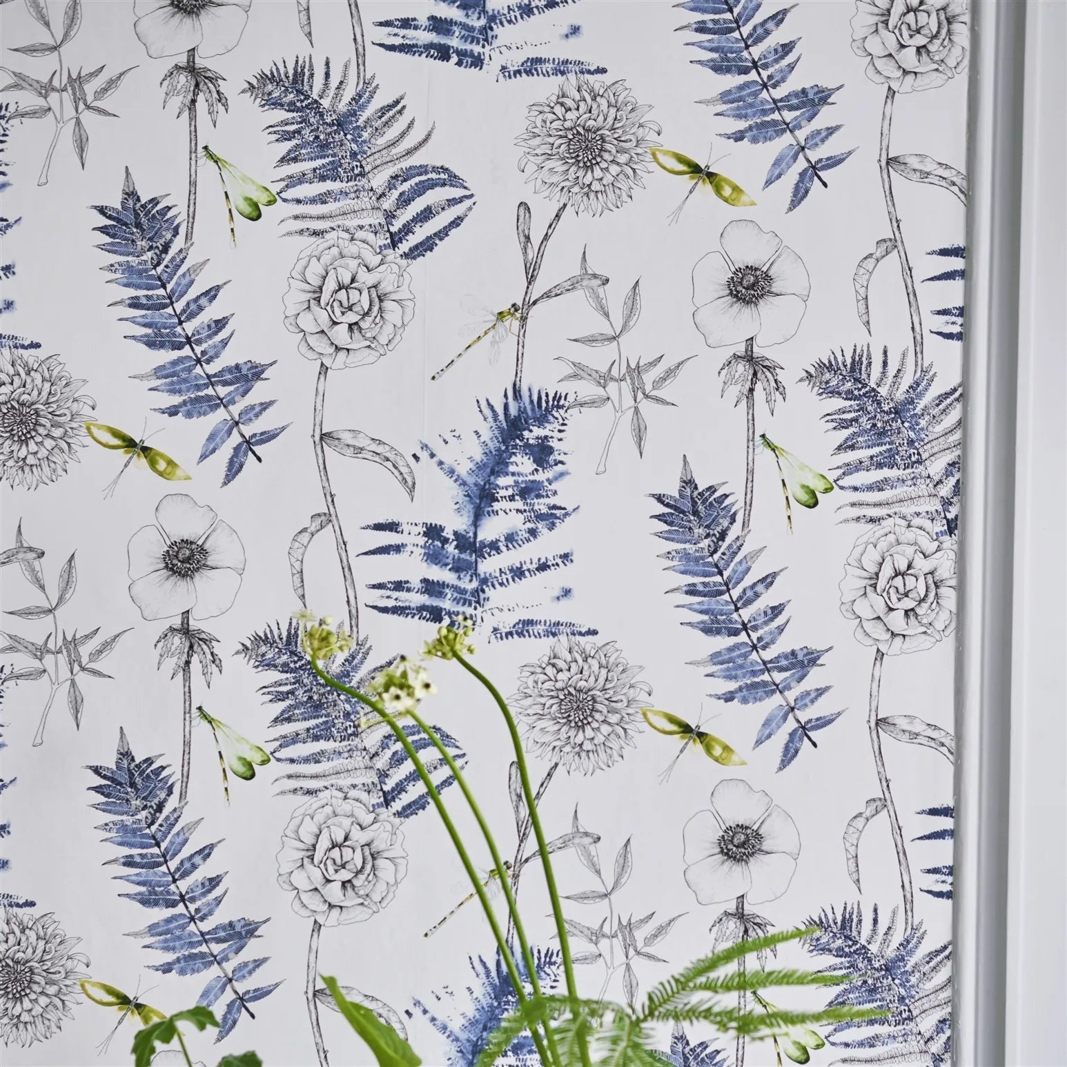 Acanthus Wallpaper - Indigo - PDG1022/01 - Designers Guild - Premier Wallcovering
