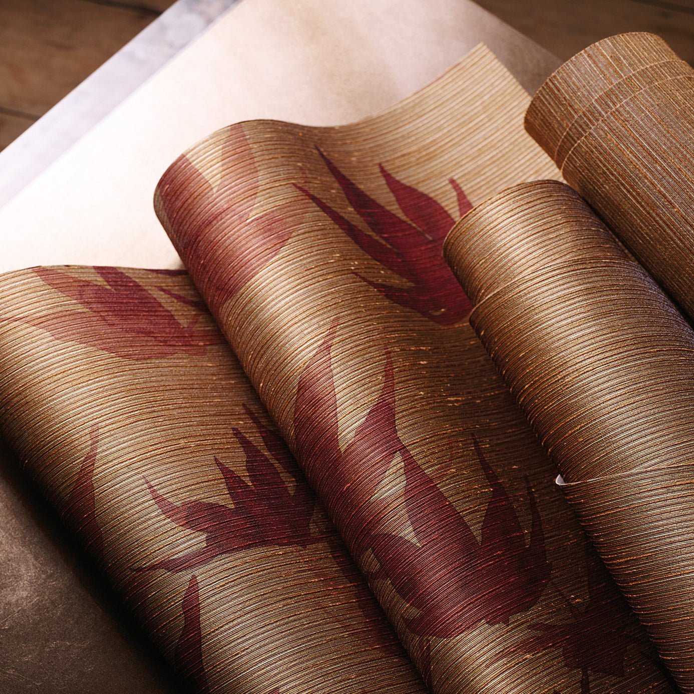 Acer Wallpaper - Red Wood - ZAKA312496 - Zoffany - Premier Wallcovering