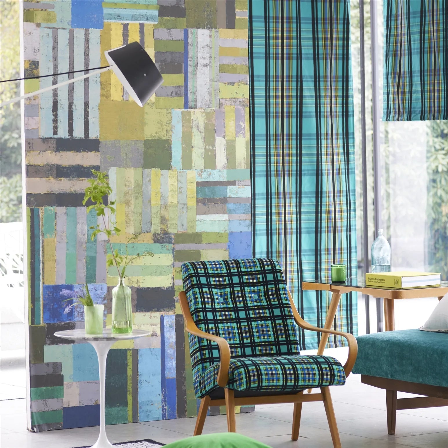 Achara Wallpaper - Azure - PDG1140/03 - Designers Guild - Premier Wallcovering