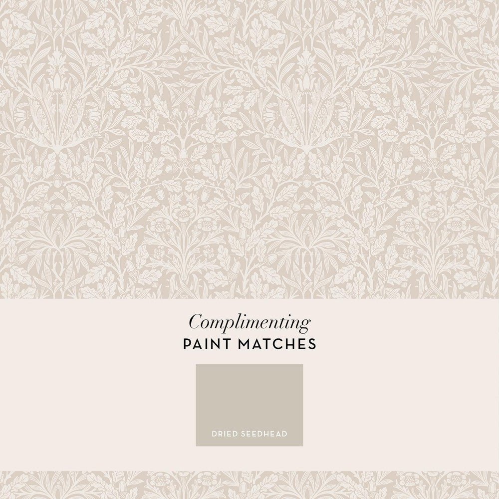 Acorn Wallpaper - Hessian - 140491 - William Morris - Premier Wallcovering