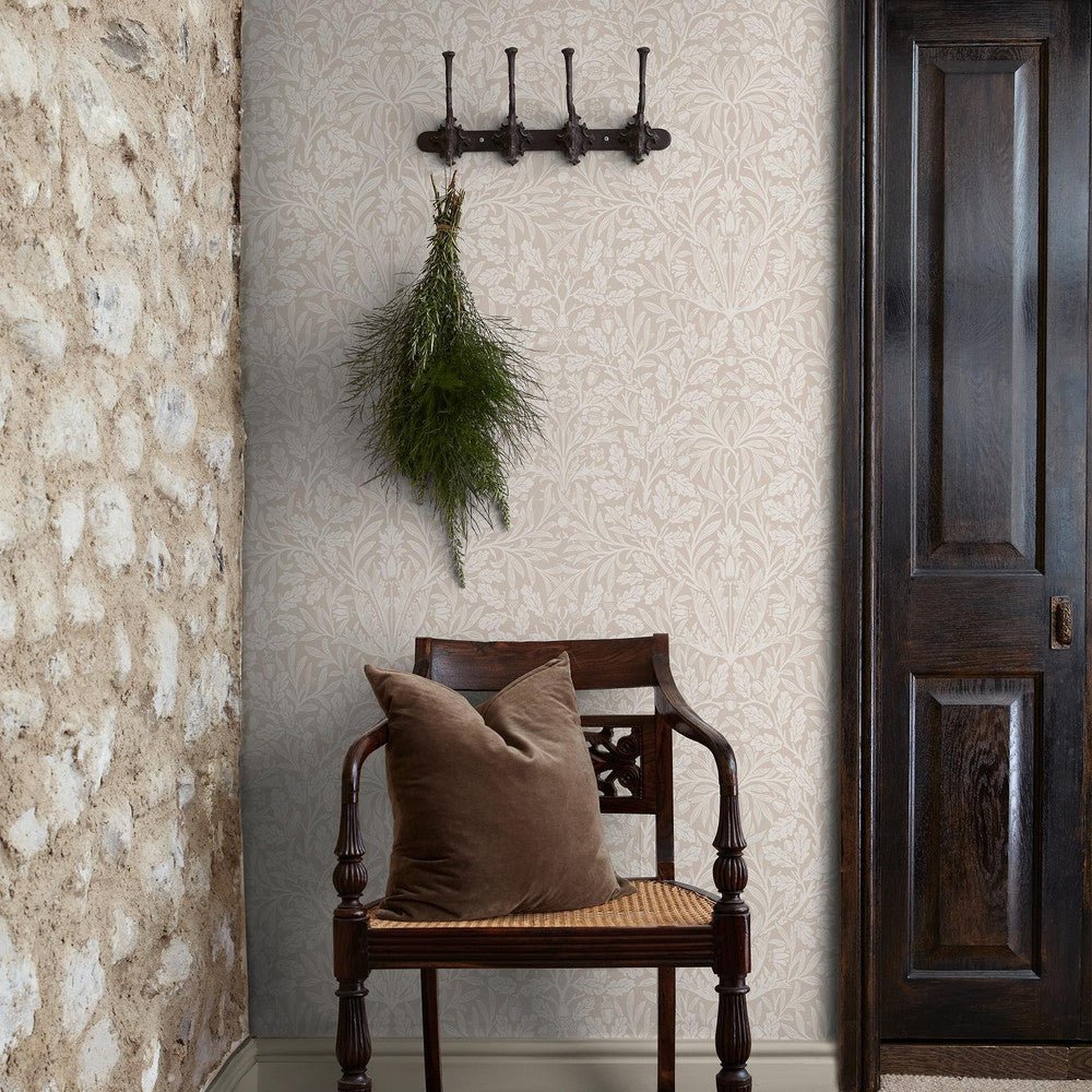 Acorn Wallpaper - Hessian - 140491 - William Morris - Premier Wallcovering
